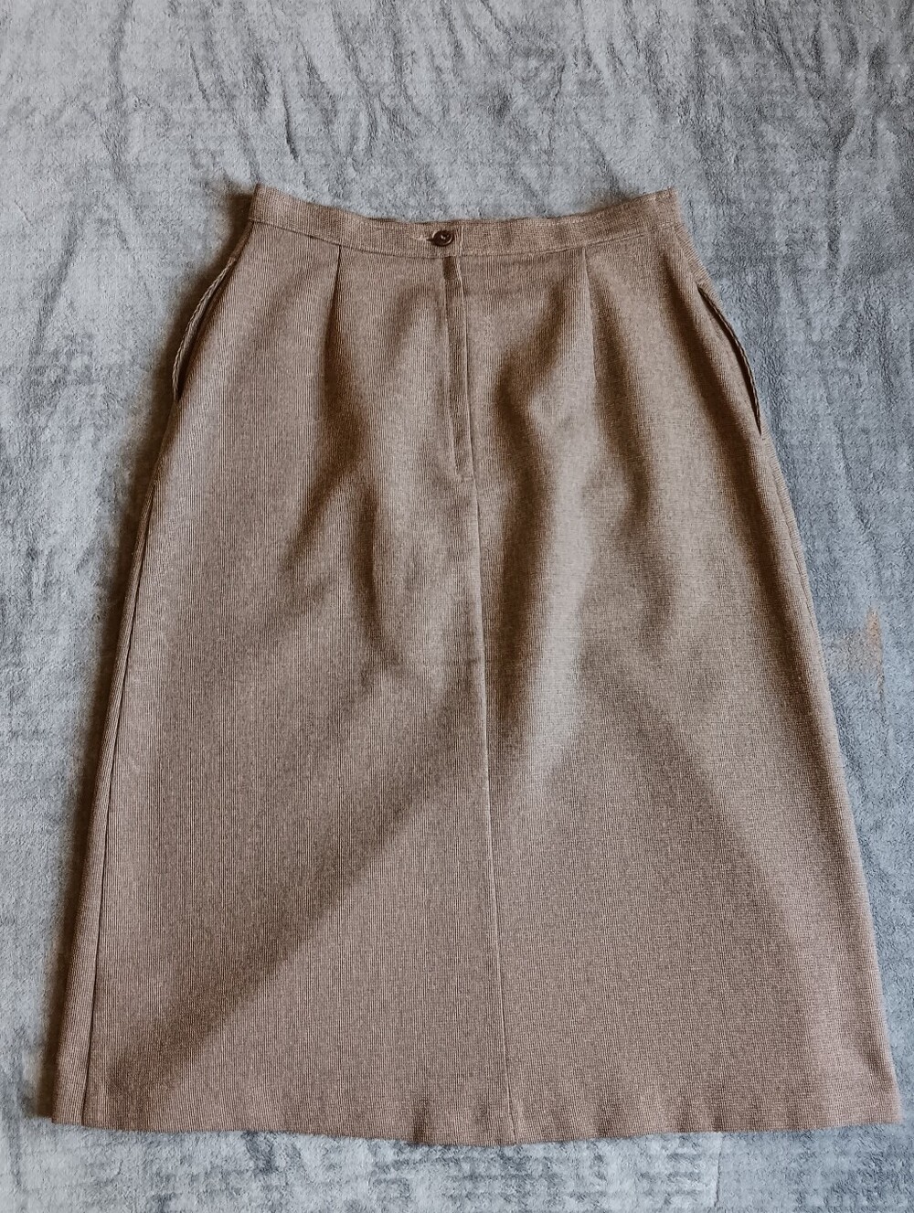 Vintage Levis USA Bend Over, Brown Academia Midi Skirt Size 14, High Waist